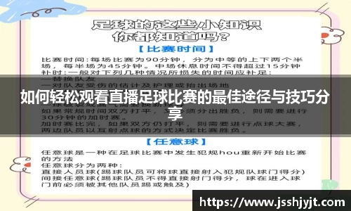 如何轻松观看直播足球比赛的最佳途径与技巧分享