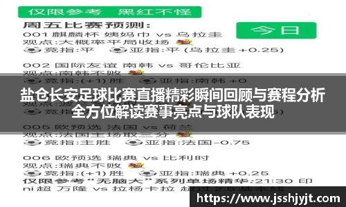 盐仓长安足球比赛直播精彩瞬间回顾与赛程分析全方位解读赛事亮点与球队表现